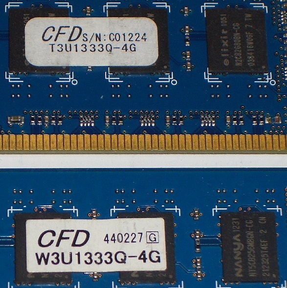 ◆CFD販売 PC3-10600 (DDR3-1333) 8GB（4GB×2枚）完動品 即決！★送料120円！_画像2