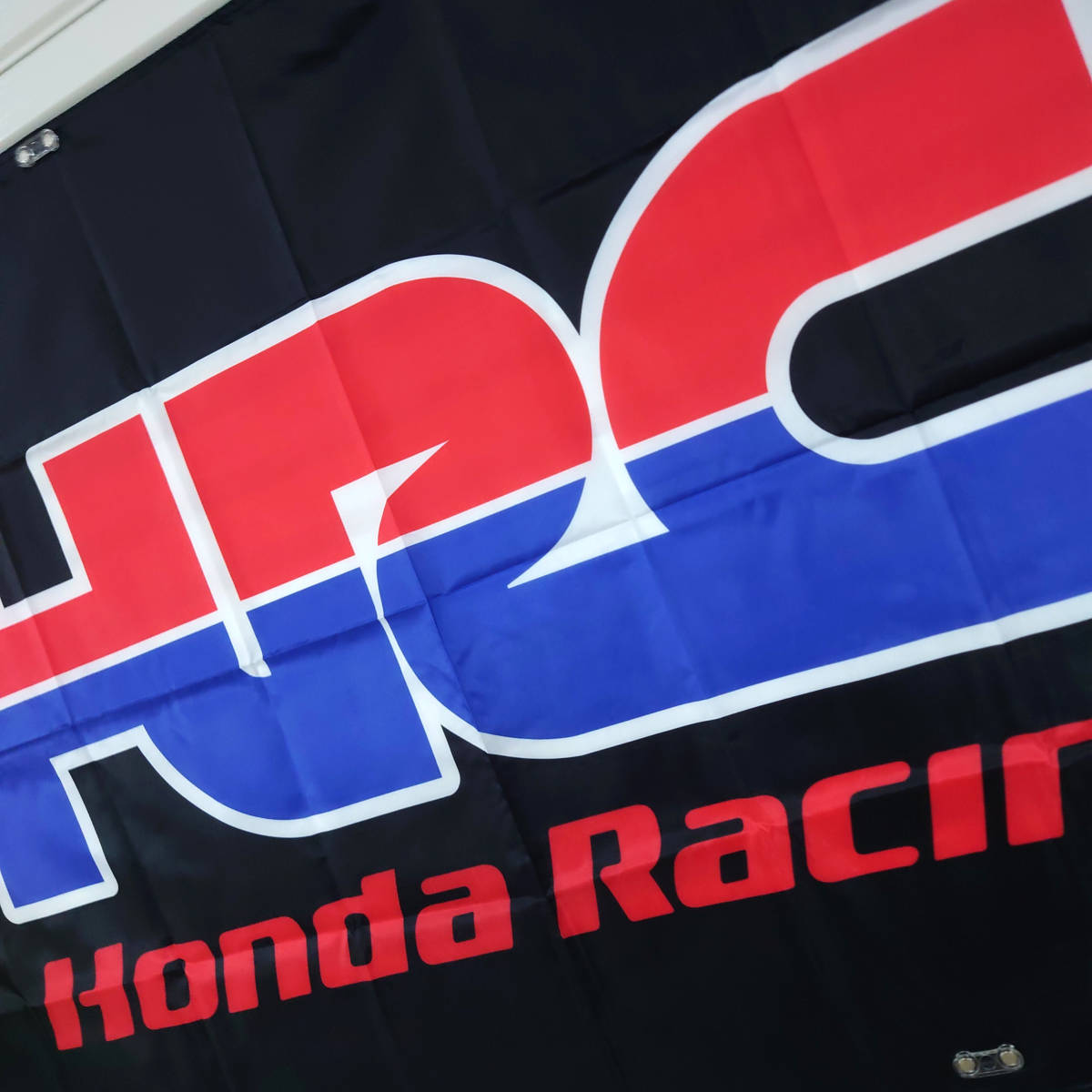 HRC フラッグ P65 90cm×150cm 【両面印刷】旗 看板 バナー HONDA ガレージ ポスター ホンダ Racing TEAM CBR 1000RR-R CB スーパーバイクの画像6