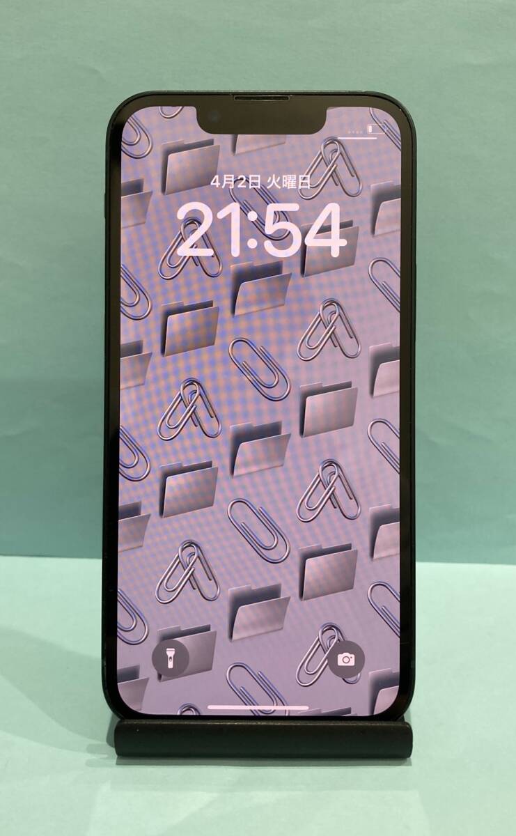 【修理品】iPhone13miniミッドナイト128GB ドコモ(○)バッテリー最大容量82% カメラとカメラレンズ交換歴あり キズ複数