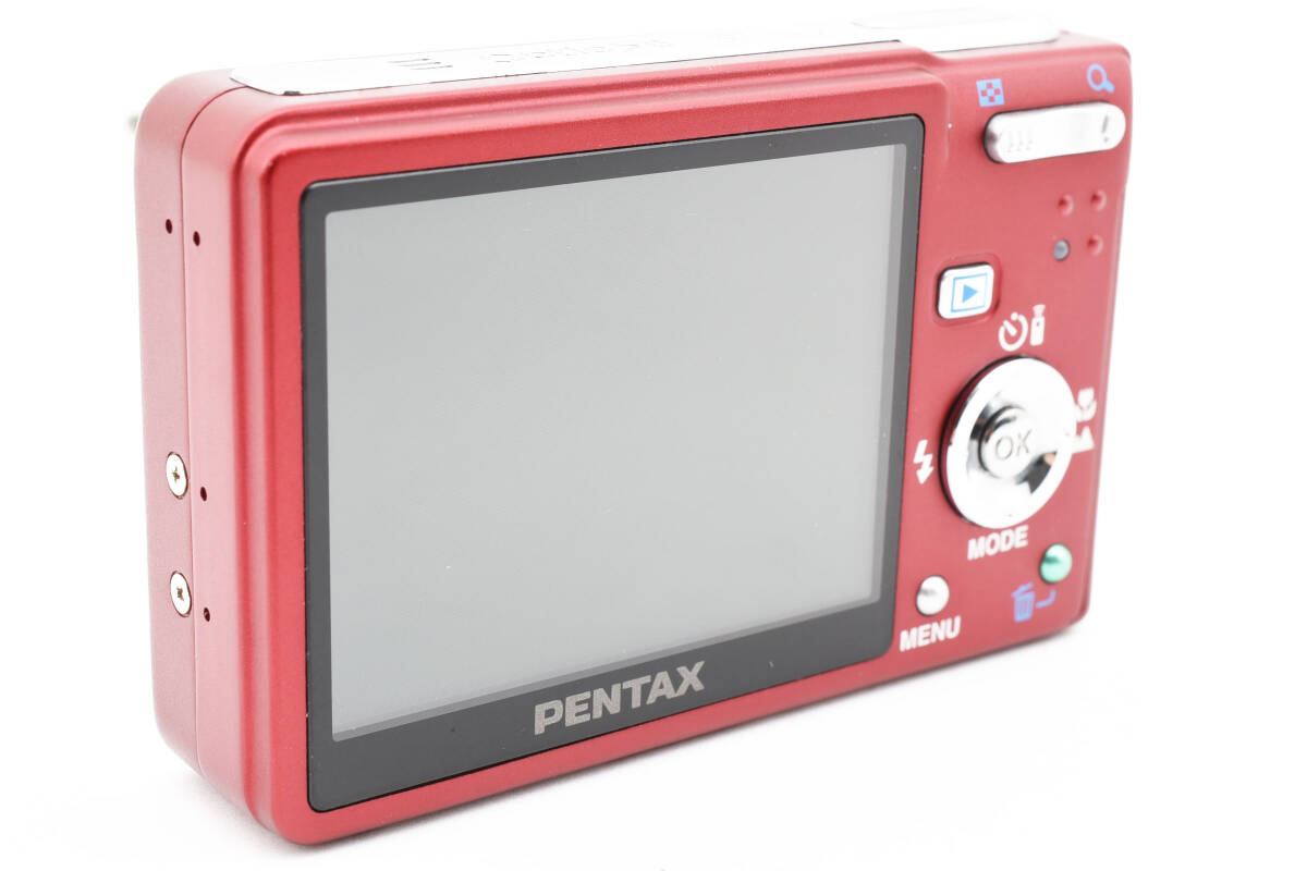 ★動作品★ペンタックス PENTAX Optio S6 レッド 軽量ボディの画像7