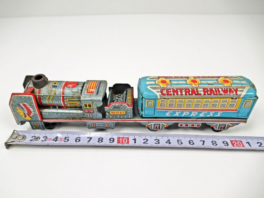 ◆[A71]昭和レトロ 鉄道 3点セット CENTRAL RAILWAY 機関車＆C-62＆PACIFIC LINES 機関車 ブリキ玩具 日本製 ビンテージ 当時物の画像6