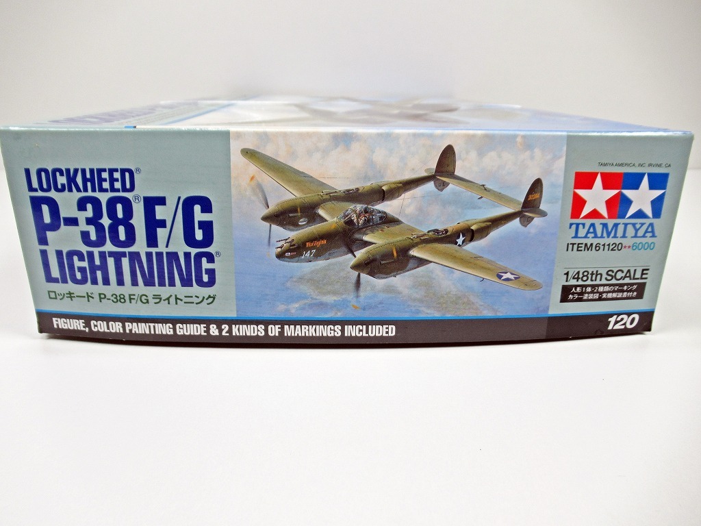 ◆[M10]未使用品　タミヤ　1/48スケール　ロッキード P-38 F/G ライトニング　傑作機シリーズ No.120　プラモデル_画像3