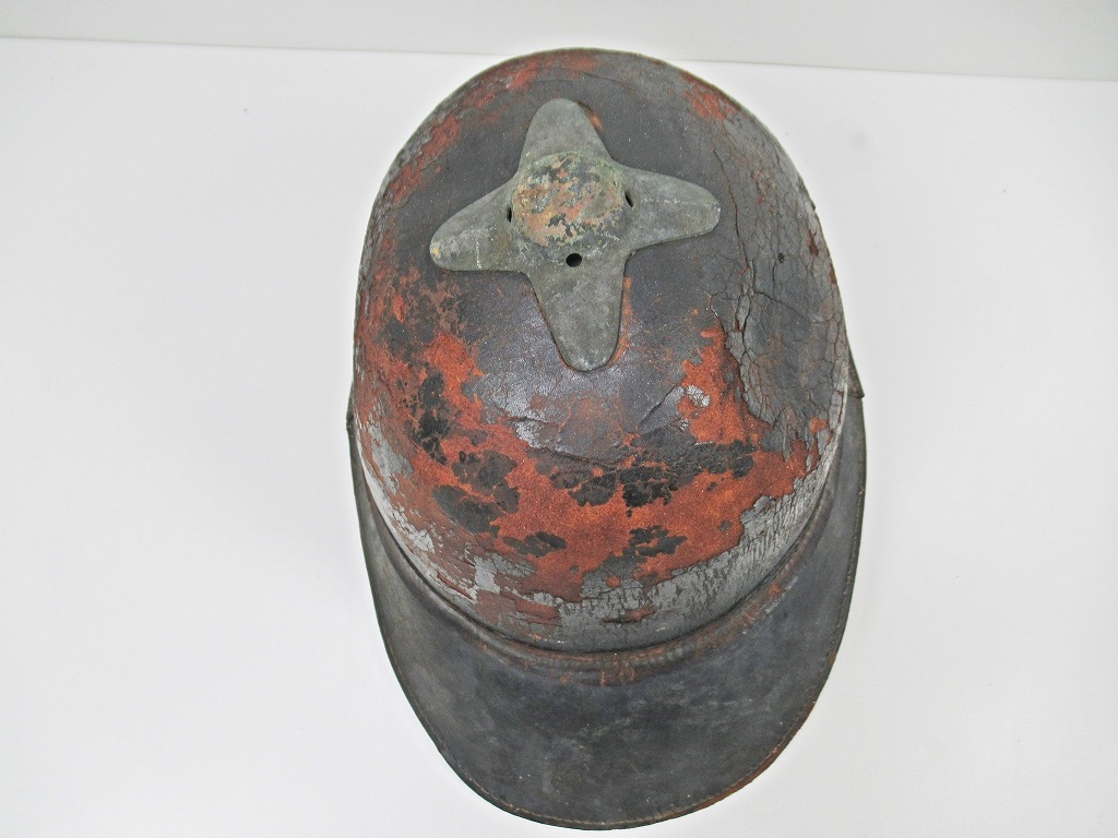 ◆[A76]警防団 報国帽 消防帽 ヘルメット 日本陸軍 日本軍 現状品の画像3