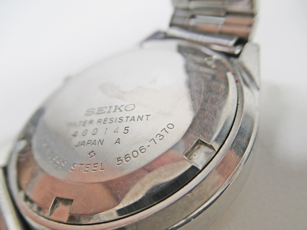 ☆[A42]SEIKO セイコー LORDMATIC ロードマチック 腕時計 5606-7370 グリーン文字盤 23石 メンズ 自動巻き 腕時計 動作確認済 の画像4