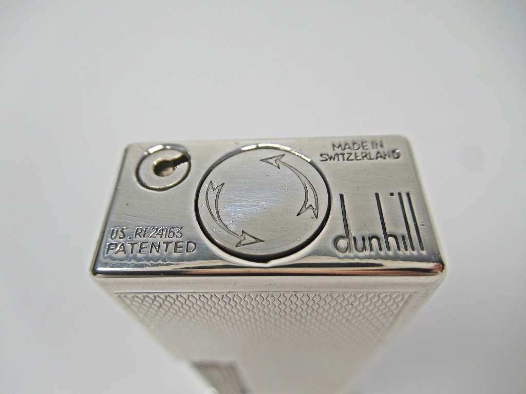 ☆[A25]Dunhill　ダンヒル　ガスライター　シルバー　ケース付　喫煙具　着火確認済み_画像5