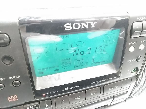 ◇ジャンク SONY ソニー SONAHWK ソナホーク パーソナルオーディオシステム ZS-66 CDラジカセ 0330B1A @140 ◇_画像2