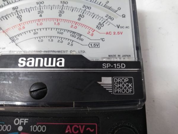 ◆ SANWA サンワ SP-15D アナログマルチテスター 電気計測器 0409A1 @60 ◆_画像9
