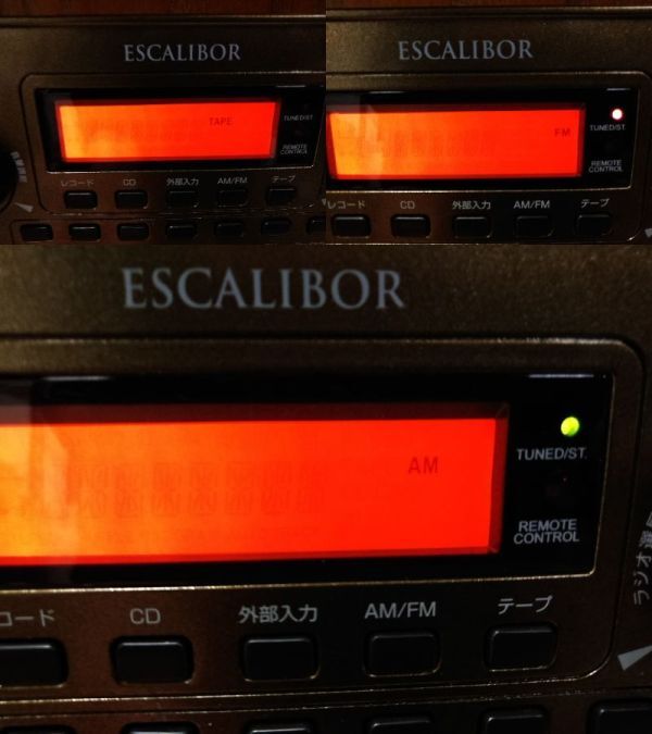 □ジャンク アンティーク調 レコード録音機能 アンティーク マルチプレーヤー ESCALIBOR 6995 CD ラジオ A-4-5-10 @140□の画像6