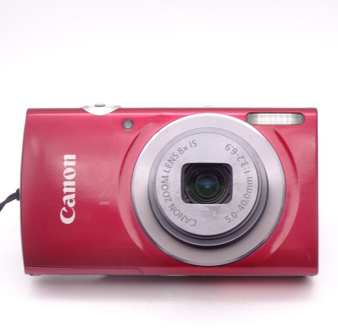 【動作確認済】 Canon IXY 160 RE レッド コンパクトデジタルカメラ キャノン イクシィシリーズ 純正バッテリー付属 1円スタートの画像3