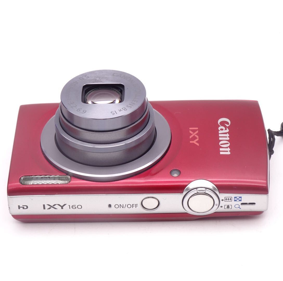 【動作確認済】 Canon IXY 160 RE レッド コンパクトデジタルカメラ キャノン イクシィシリーズ 純正バッテリー付属 1円スタートの画像8