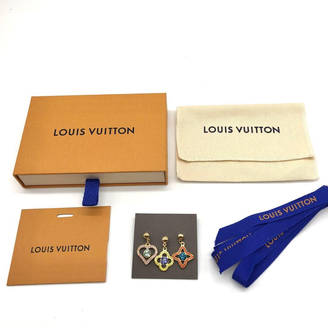 【未使用近】LOUIS VUITTON ルイヴィトン ピアス イヤリング 耳飾り ブックルドレイユ アイキャンディ M66324 アクセサリー ラインストーン