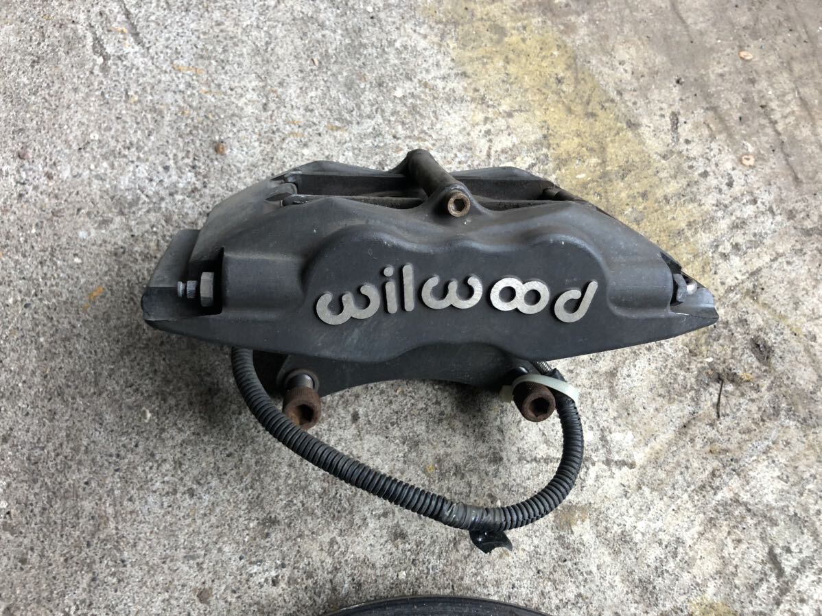  Will wood wilwood forged Hsu pearlite caliper & drilled rotor left right set 4POT product number 120-7430L R car make unknown adaptor attaching *
