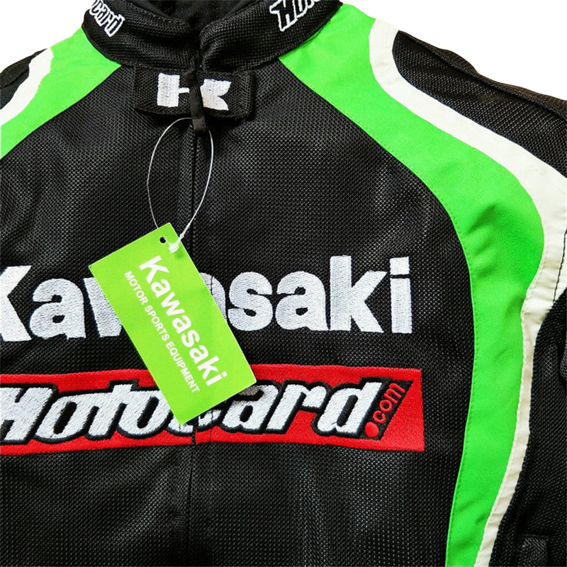 ■028【kawasaki】バイクジャケット ■カワサキレーシング ■メッシュ オートバイの画像5