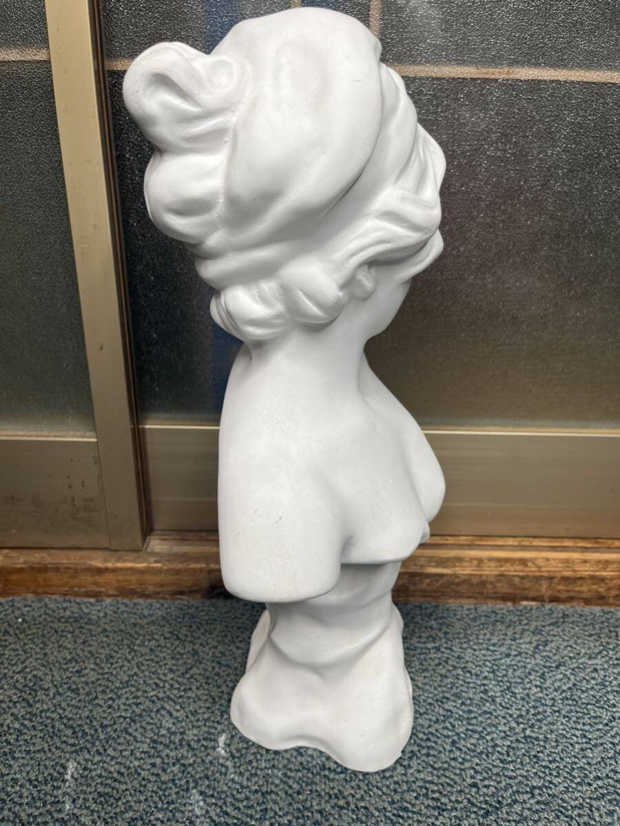 石膏像 ターバン少女 胸像 デッサン 西洋彫刻 美術館 アンティーク レトロ オブジェ 置物の画像2