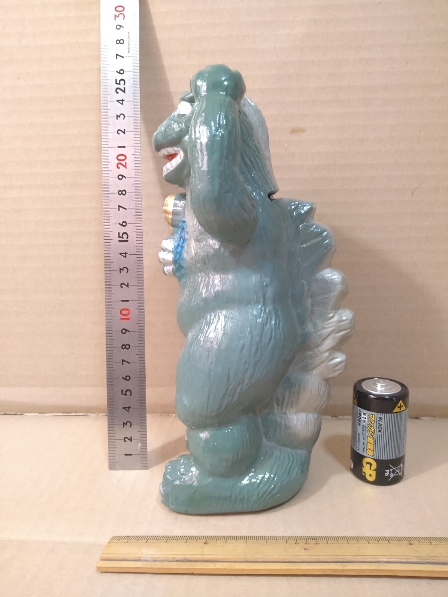 6.70年代上映当時物・ゴジラ GODZILLA陶器製貯金箱 新品同様美品 25cm 無版権物 祭りのテキ屋景品物風 ブルマーク ポピー マスダヤの画像8