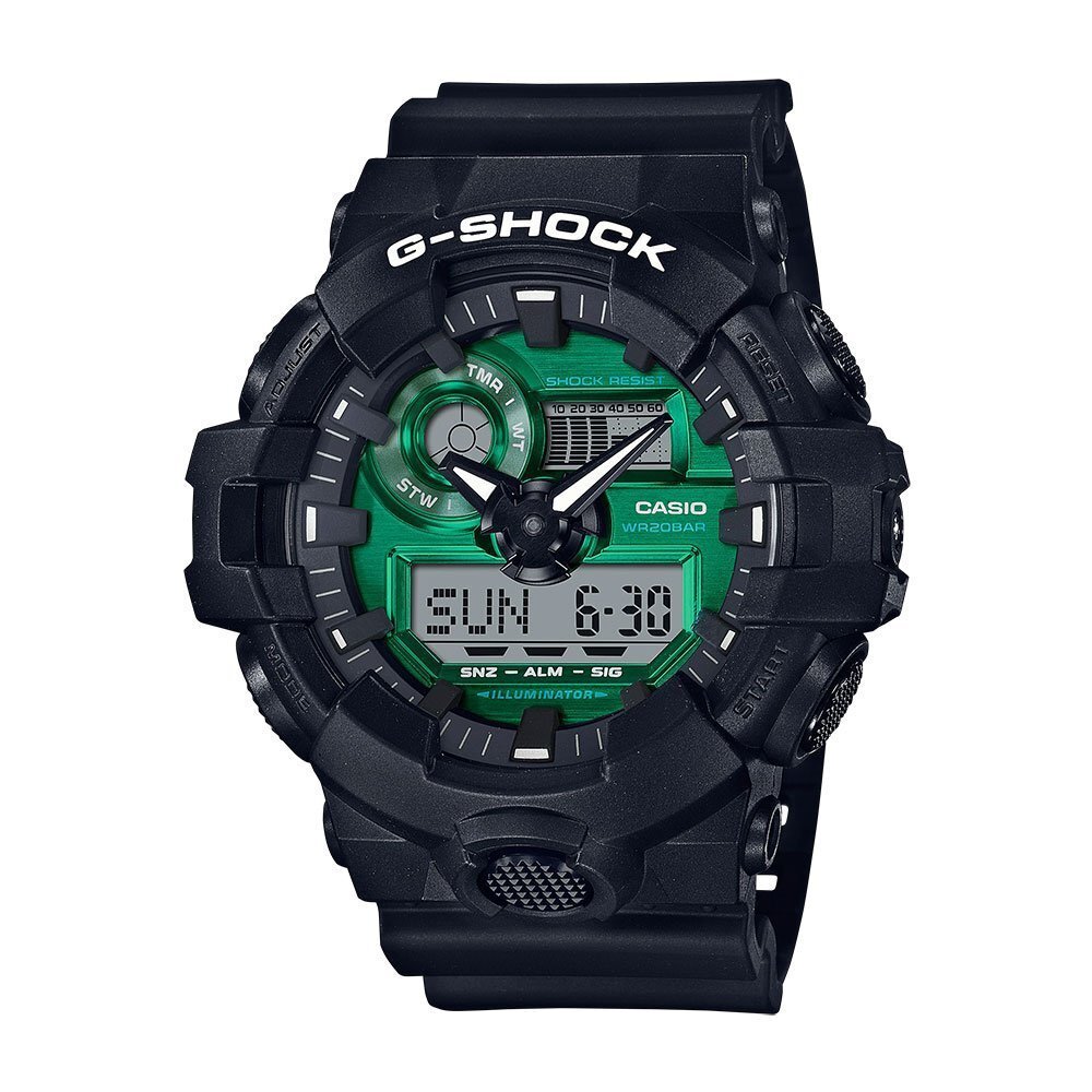 1円～ 1スタ CASIO カシオ G-SHOCK ジーショック Gショック Black and Green Series 腕時計 時計 メンズ 防水 クオーツ アナデジ ブラックの画像4