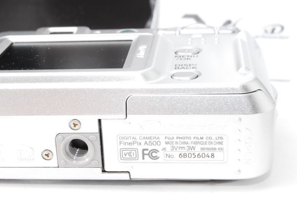 ★極上美品★ フジフイルム FUJIFILM EXILIM FinePix A500 単三乾電池駆動 ★元箱付き★ コンパクトデジタルカメラ #VA17070080_画像4