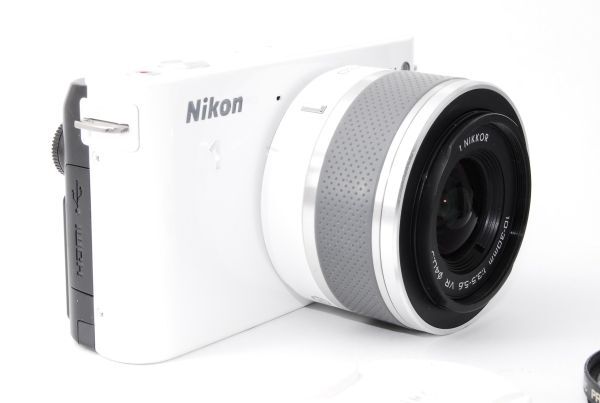 ★実用美品★ ニコン NIKON 1 J1 ボディ ホワイト + レンズ NIKKOR 10-30mm F3.5-5.6 VR #VA16110130の画像6