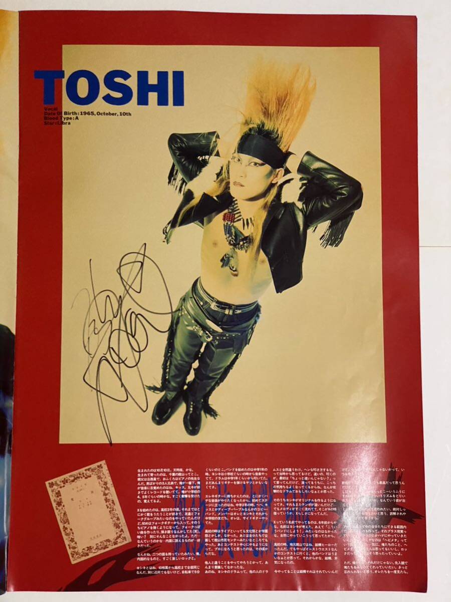 全メンバーサイン入り X エックス ブルーブラッド BLUE BLOOD ツアーパンフレット 激レア YOSHIKI HIDE TAIJI TOSHI PATA X JAPAN_画像4