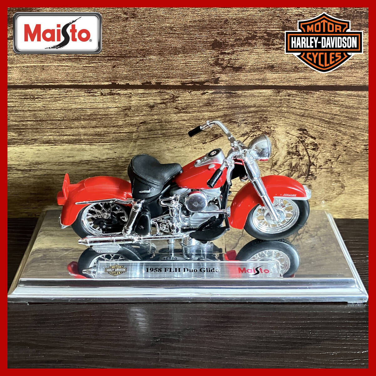 Maisto Maisto 1:18 [Harley-Davidson Harley *dabidoson1958 FLH Duo Glide] литье под давлением миникар модель | мотоцикл мотоцикл 