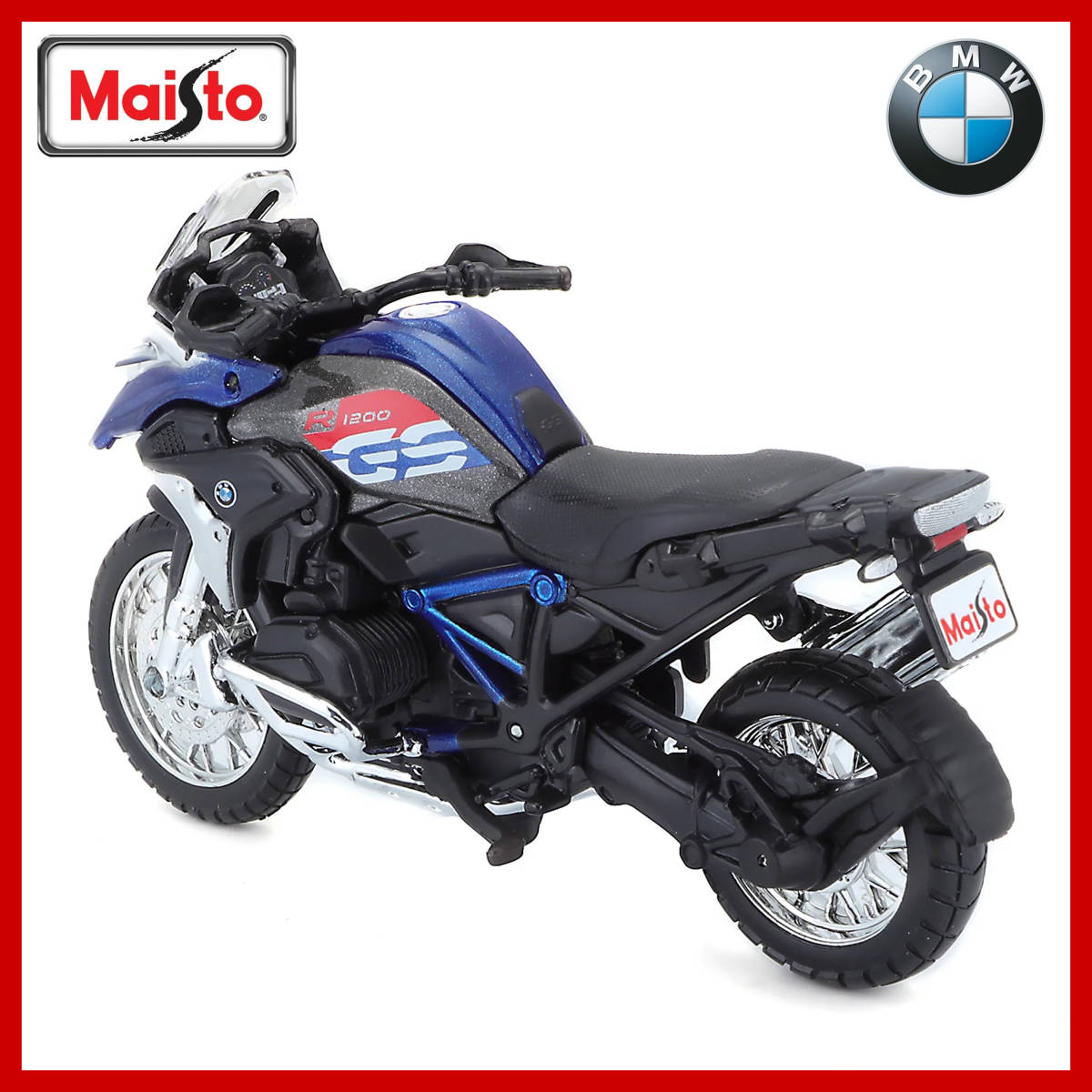 【新品未使用】Maisto マイスト 1:18 『BMW ビーエムダブリュー R 1200 GS / 2017』ダイキャスト ミニカー 模型／バイク オートバイ_画像6