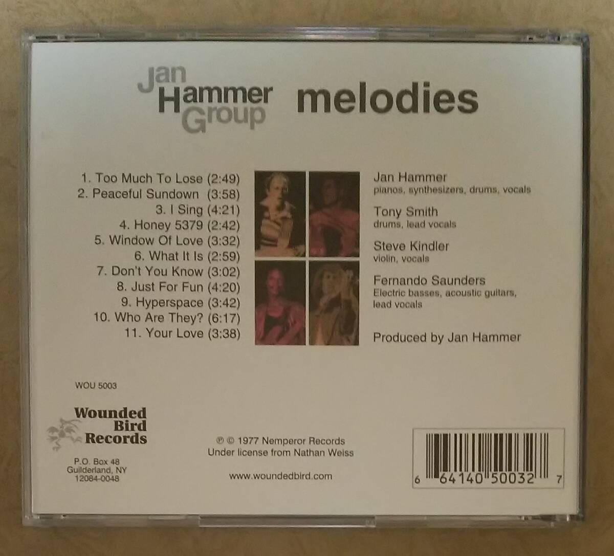 【ROCK】 ※貴重盤 JAN HAMMER GROUP (ヤン・ハマー・グループ) / MELODIES (メロディーズ) 輸入盤 ※ジェフ・ベック(JEFF BECK)関連の画像2
