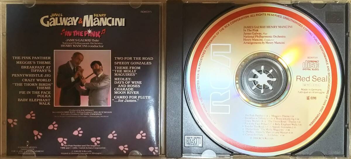 【サントラ】 JAMES GALWAY & HENRY MANCINI (ジェームズ・ゴールウェイ&ヘンリー・マンシーニ) / IN THE PINK (イン・ザ・ピンク)　輸入盤_画像3