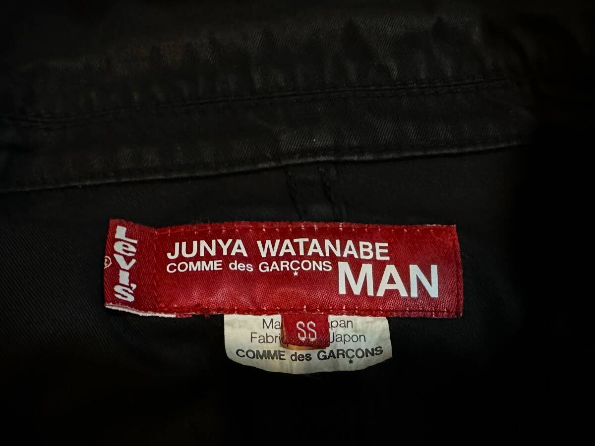  the first period!JUNYA WATANABE COMME des GARCONS MAN × LEVI\'S collaboration G Jean manner black tailored jacket 2way button color fade have 