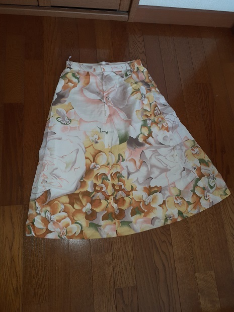 花柄ロングスカート　日本製　１１BR_画像2