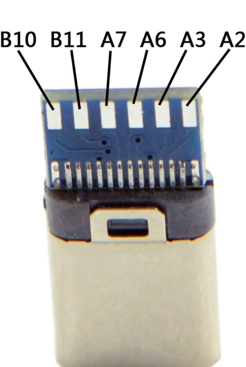 DIY 24ピン USB 3.1 Type C USB-C オスプラグコネクター 5V 3A SMTタイプ ブラックハウジングカバー付き