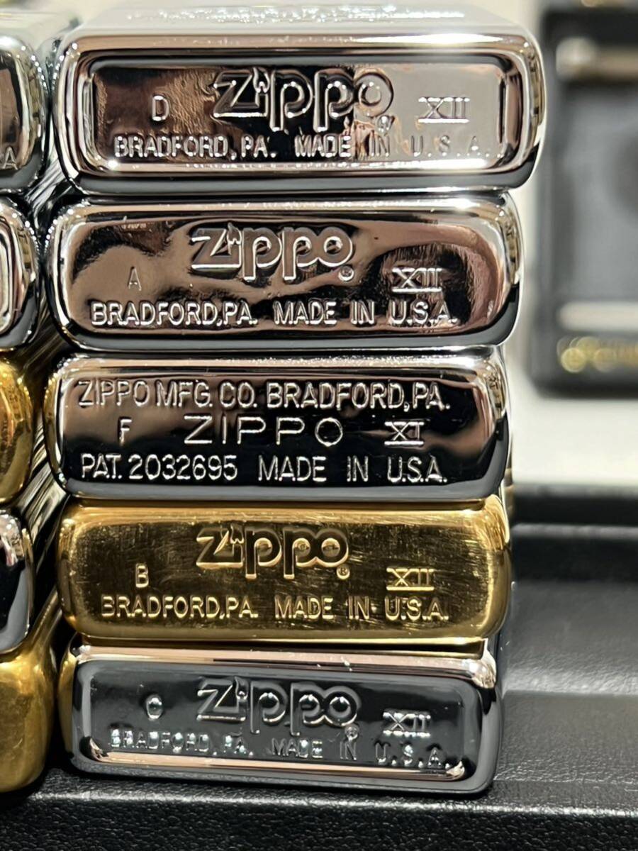 ZIPPO/ジッポ 10個まとめ②ゴールド シルバー USA コレクション ケース付 ライター 喫煙具 着火未確認 現状品 サイズ60の画像8