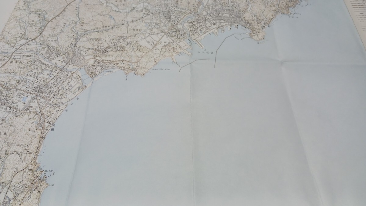 小名浜　福島県　古地図　 地形図　地図　資料　46×57cm　昭和48年編集　平成元年印刷　発行　右上書き込み　B2404_画像2