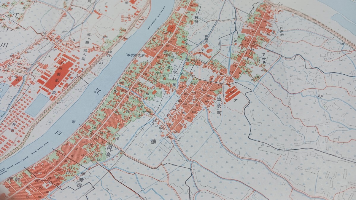 行徳　千葉県　地図　古地図　 地形図　地図　資料　57×46cm　　昭和12年測量　昭和35年発行　印刷　B2024_画像7
