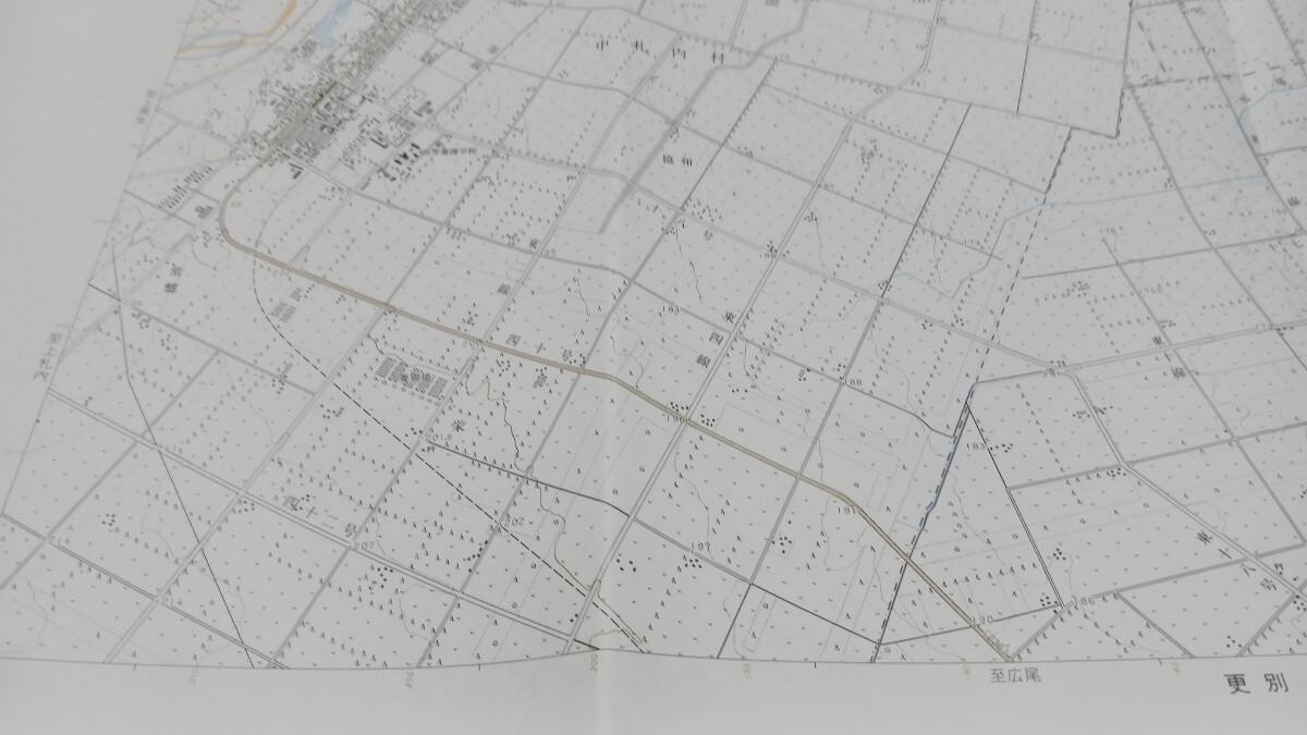 中札内　北海道　地図　古地図　 地形図　　資料　57×46cm　　昭和36年測量　平成3年発行　印刷　B2024_画像4