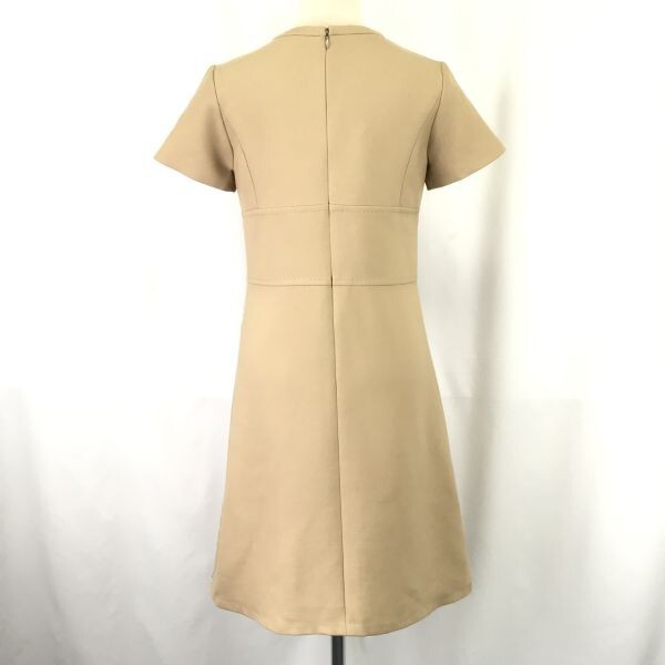  made in Japan * Iena /IENA* lining cupra / short sleeves One-piece [size-FREE/ knees under / long height / spring summer / beige /beige]Tops/Shirts/Dress*pBH612