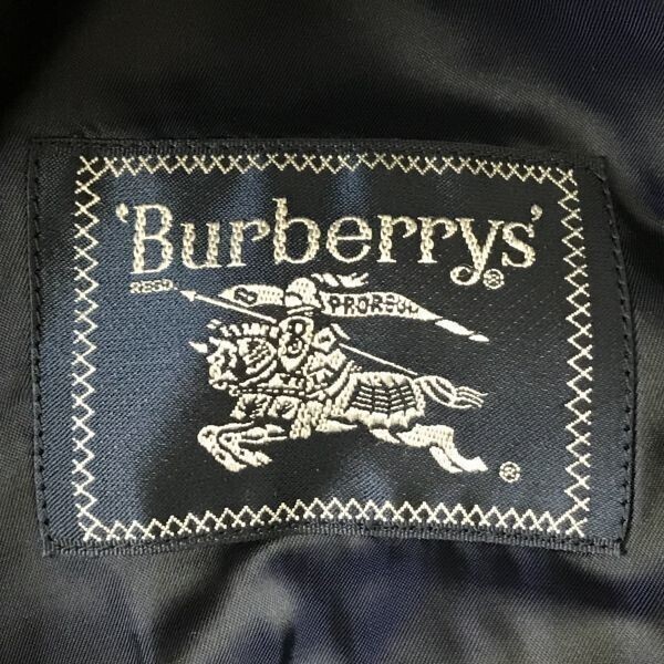 90s以前ビンテージ/日本製★Burberrys/バーバリー★セットアップ/スーツ上下【メンズ96-86-170AB5/黒/ブラックストライプ】◆XBF691_画像10