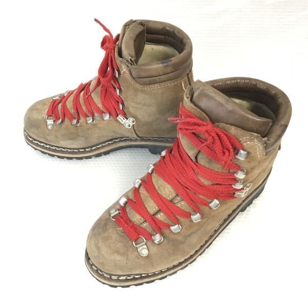 80s-90s?/ Germany made *LOWA/ Rover * original leather / trekking boots / shoes [23.5-24.5/ tea /brown] Vibram sole /Shoes/Vintage*pWB87-5