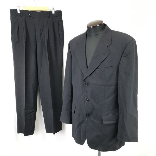 ドイツ製★ヒューゴボス/HUGO BOSS★セットアップ/秋冬スーツ【上下50/メンズXL/黒/black】ジャケット&スラックスパンツ/Set up◆pBH311_画像2