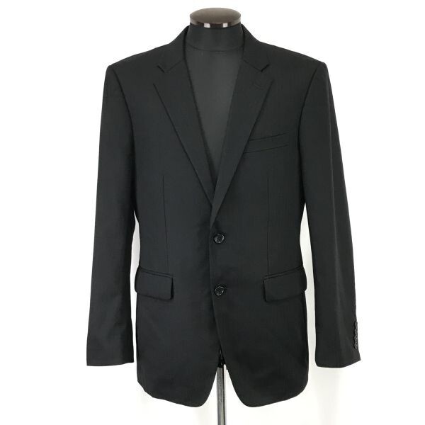  Takeo Kikuchi /TAKEO KIKUCHI* осень-зима tailored jacket [ мужской 14 L степень / чёрный / полоса /black/ шерсть 100%] общий обратная сторона костюм /Jumper*pBH699