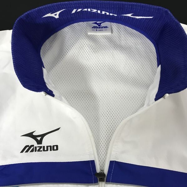 ミズノ/mizuno★セットアップ/ジャージ【メンズ上下S/白×青/white×blue】ウインドブレーカー＆パンツ/Jackets/Set up◆pBH672_画像4