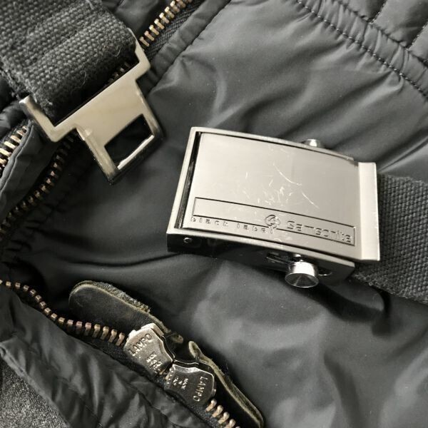  Samsonite Black Label * quilt jacket / coat / blouson [I40 USA6/ black series ] top class line / Seibu general merchandise shop handling /Samsonite*BF182