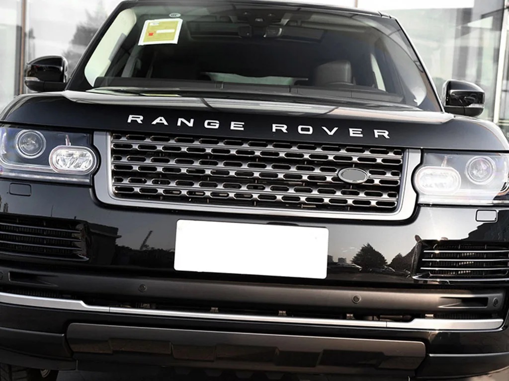 グロスシルバー 2セット RANGE ROVER エンブレム レンジローバー イヴォーク Evoque フロント リア トリム カスタム 純正仕様 ツヤありの画像7