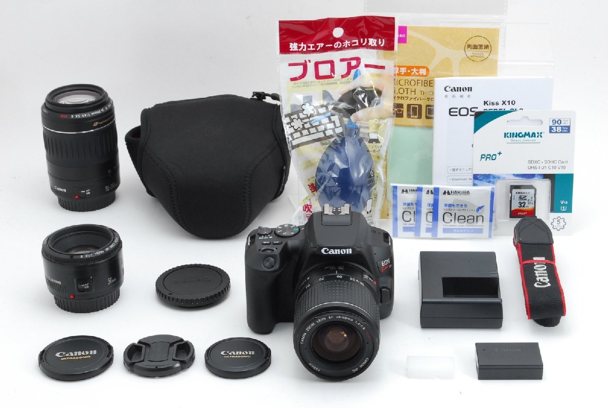 Canon キヤノン EOS Kiss X10 トリプルレンズキット 新品SD32GB付き_画像2