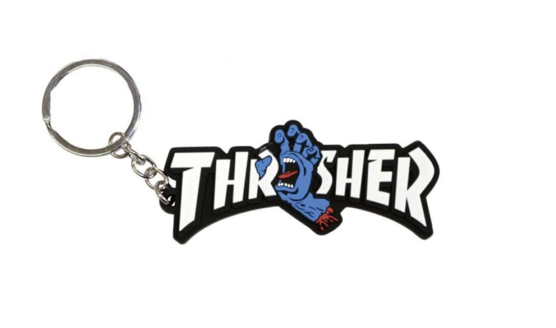 SANTA CRUZ солнечный ta круиз THRASHER SCREAMING LOGO KEY CHAIN цепочка для ключей брелок для ключа Thrasher сотрудничество sk Lee ming рука sk8