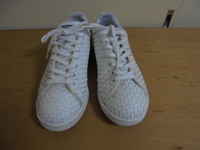 adidas アディダス STAN SMITH スタンスミス WOVEN LEATHER ウーブン レザー スニーカー/26.5の画像1