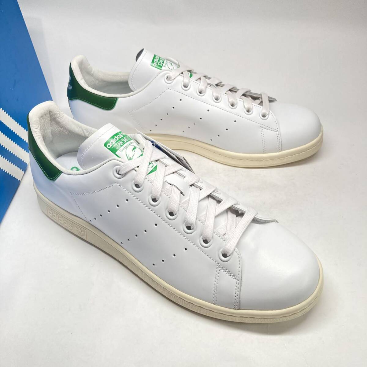 デッド!名作! 14製 adidas STAN SMITH B24364 29cm ガラスレザー 白 緑 / アディダス スタンスミス _画像2