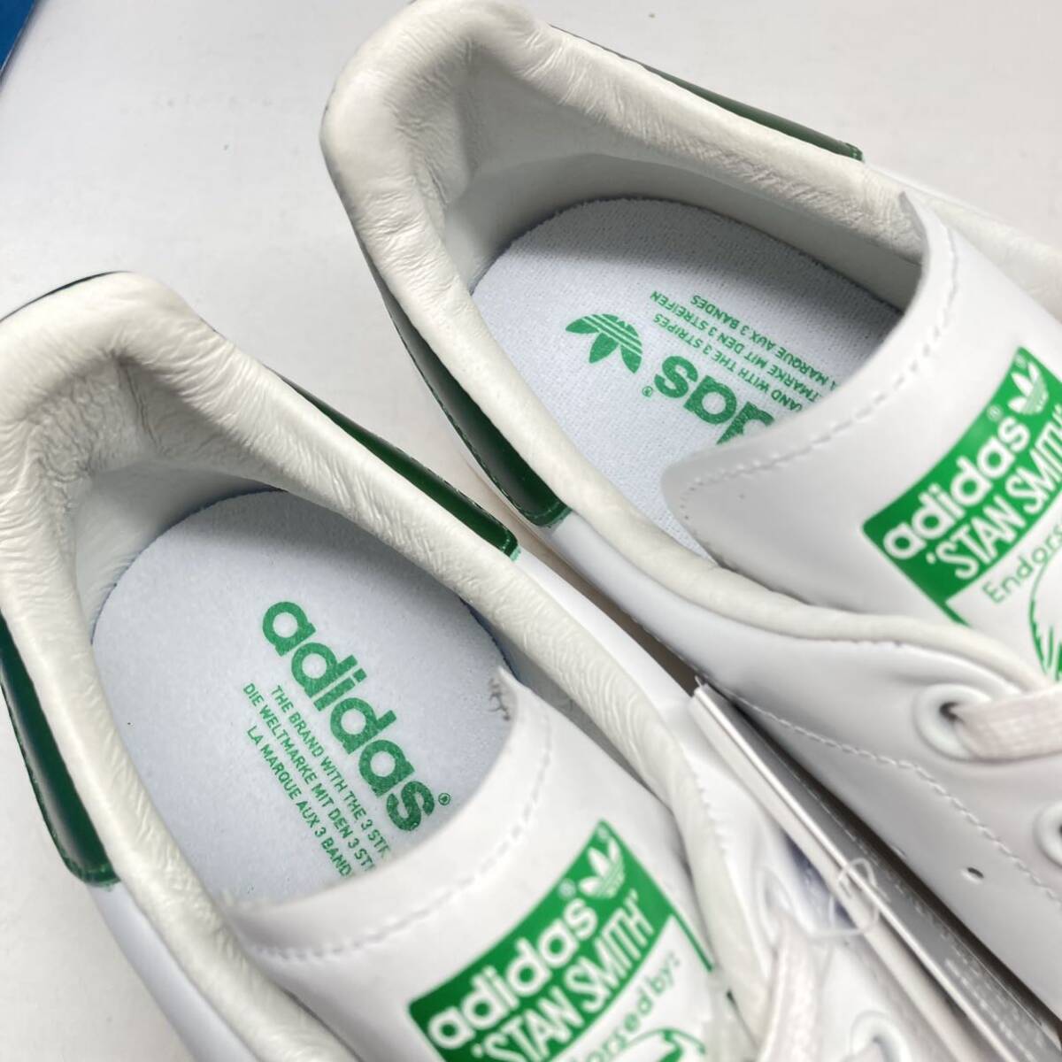 デッド!名作! 14製 adidas STAN SMITH B24364 29cm ガラスレザー 白 緑 / アディダス スタンスミス _画像6