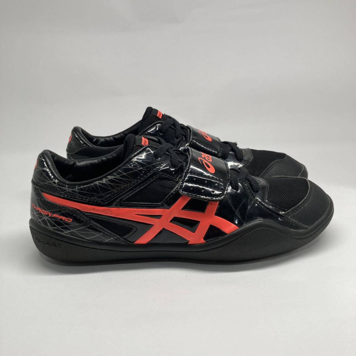 即決!定番! asics THROW PRO TFT371 黒 オレンジ系 25.5㎝ / アシックス スロープロ 陸上競技 円盤投 砲丸投げ 投擲用の画像8