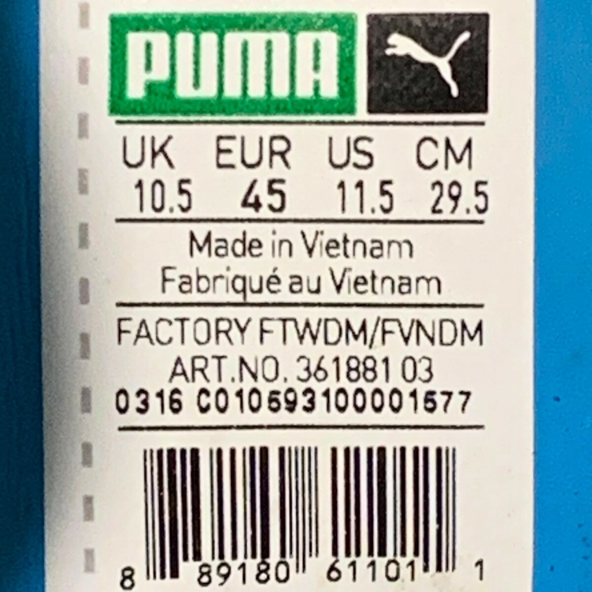 R5901bE PUMA プーマ スニーカー ターコイズブルー メンズ 29.5cm 大きいサイズ レザー スウェード ローカット シューズ 靴_画像8