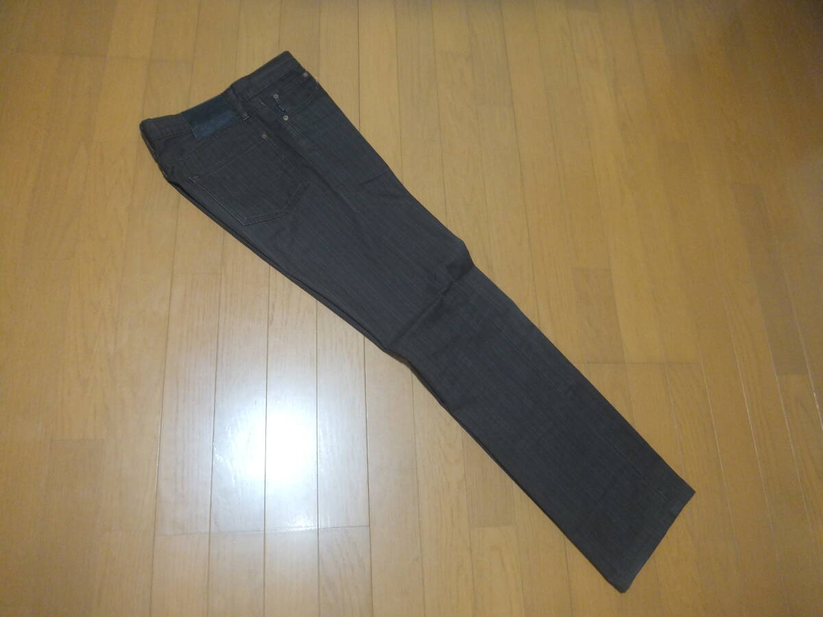 Paul Smith JEANS ポールスミスジーンズ 鹿革パッチ カラーデニムパンツ 29 日本製 ブラウン/ピンストの画像2